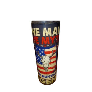 Patriotic Tumbler 20oz US Flag Skull Design New